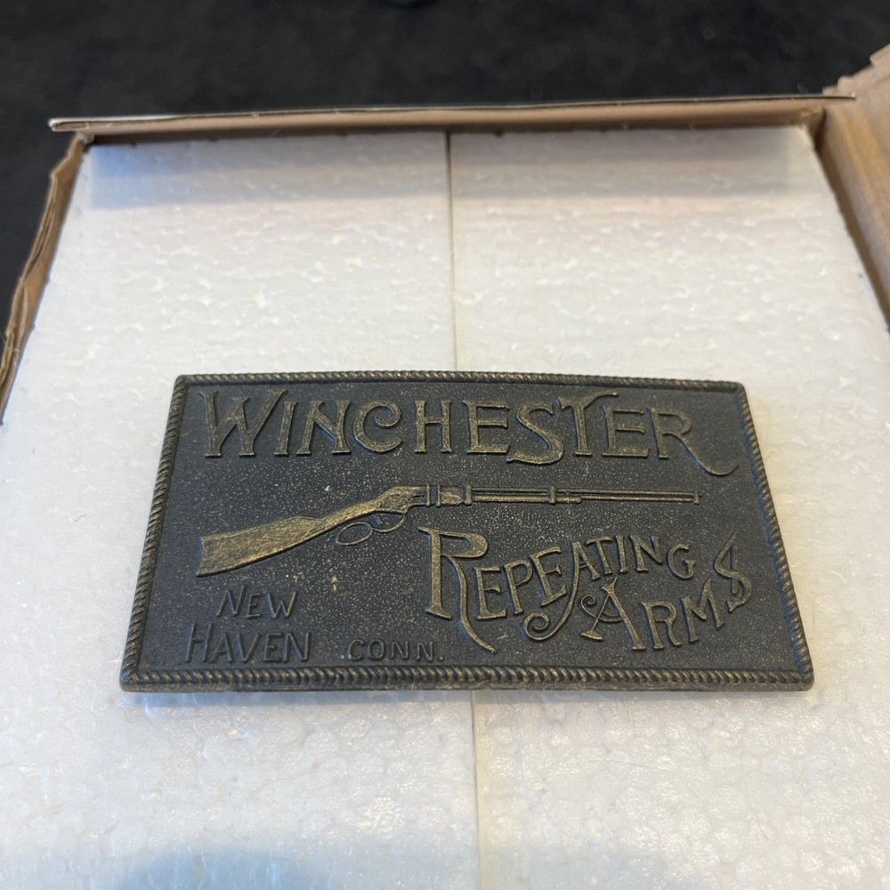Winchester Repeating Arms New Haven, Conn. Belt Buckle 4inch Rifle Gun 2A