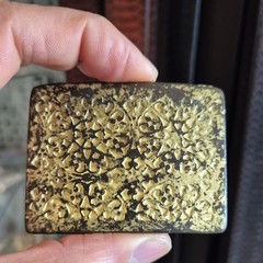 Vintage Yellow Belt Buckle Floral Boho Style Ornamental Metal Design