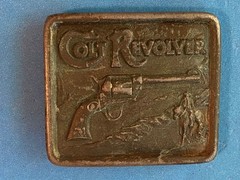 Vintage Colt Revolver Gun Cowboy Horse Riding Style Belt Buckle