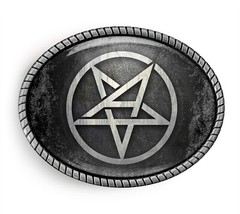 Anthrax Logo Belt Buckle – Inverted Pentagram Metal Band Belt Buckle – 680