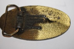 Vintage Army Brass Tone Belt Buckle Outstanding Support Recruiting 3.75”