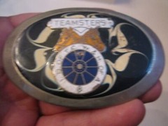 VINTAGE TEAMSTERS UNION BELT BUCKLE – I.B. OF T.C. W.&H. OF A. – GW5