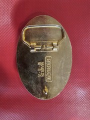 vintage Barlow solid brass deer belt buckle