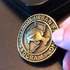 Rare Vintage Illinois Urban Fishing Program Round Belt Buckle