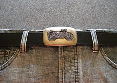 Vintage Motorcycle Made in USA Belt Buckle
