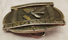 1982 The Great American Buckle Co. Mason Vintage Tradesman Belt Buckle