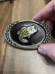 Vintage Heritage Buckle Heavy Duty Solid Brass Oval Fish Belt Buckle