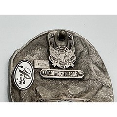 Vintage 1986 The Great American Buckle Co Linesman Pewter Belt Buckle 1809 Mens