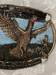 Vtg 1987 Duck Hunting Belt Buckle Made In The USA Great American Buckle Company