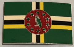 National Flag of Dominican Belt Buckle Multi-Colored Western Cowboy Cowgirl
