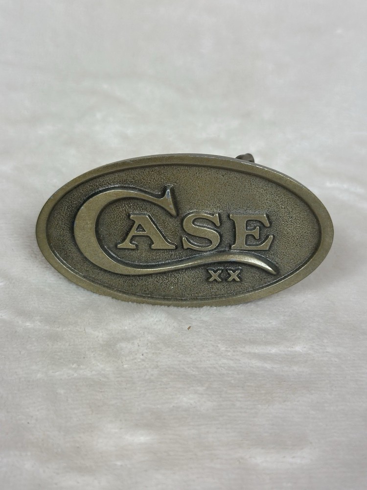 Case XX Knife Belt Buckle Brass One Piece Construction Dimensions 3.25&Prime; x 1.75&Prime;