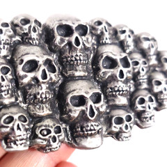Multi Skull Belt Buckle UK Pewter Large Buckle Biker Punk 20 Skulls Buckle Only