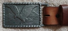 Harley Davidson 70&rsquo;s AMERICAN Bald Eagle General Leather Pewter Belt Buckle USA