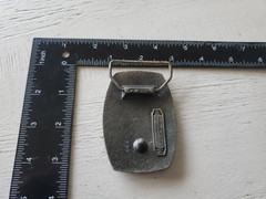 Vintage 1977 Indiana Metal Craft Tennis Belt Buckle Racquet Sports Court
