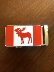 Canadian Moose Canada Flag Automatic Quick Release Unisex Men’s Belt Buckle
