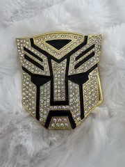 New Men’s Animal Face Studded Rhinestone Belt Buckle New