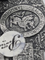 Vintage 1991 Lady Luck Belt Buckle – Dragon Designs Pewter Pin-Up Gambler DD109