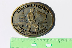 NRA LIFE MEMBER SINCE 1983 – Second Amendment Belt Buckle