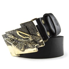 Sculptural handmade belt buckle « Free bird », Solid brass buckle Hawk buckle