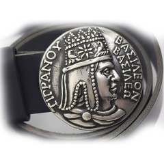 Tigran Kings of King Vasileon Vasilen Armenian Silver Belt Buckle with Leather