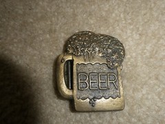 Vintage Brass Beer Mug Belt Buckle 2 1/4&Prime; Wide