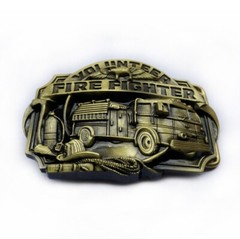 Western Cowboy Belt Buckle for Men USA Retro Rodeo Wear – Volunteer Fire Fighter