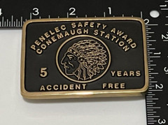 Safety Award Belt buckle Conemaugh Station 5 Years Accident Free