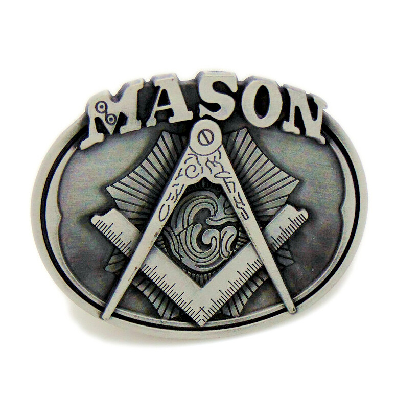 Mason Belt Buckle Western Cowboy American Workers (MASN-03-S)