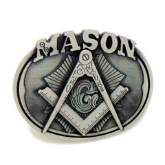 Mason Belt Buckle Western Cowboy American Workers (MASN-03-S)