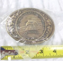 Vtg NOS 1998 NORTH AMERICAN HUNTING CLUB 20TH ANNIVERSARY BELT BUCKLE
