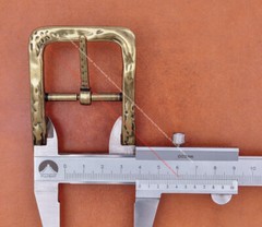 Emboss Bling Brass Rectangle Leathercraft Center Bar Belt Buckle Fit 40mm Strap