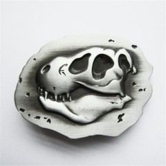 Antique Brushed Silver Dinosaur Bone Fossil Belt Buckle also Stock in the US
