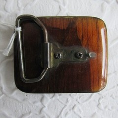 Vintage Belt Buckle Bakelite? L 3 x W 2.5 unsure of material