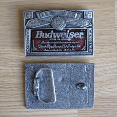 Budweiser beer belt buckle (choice designs)