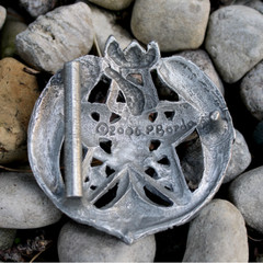 Pewter Crescent Raven Pentacle Belt Buckle – Dryad Design Pentagram Wicca Pagan