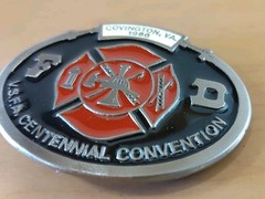 VSFA FIREFIGHTERS ASSOCIATION 1986 CENTENNIAL BUCKLE COVINGTON VA