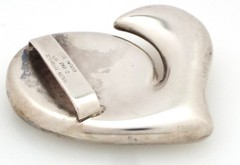 Tiffany & Co – Heart Belt Buckle – Elsa Peretti – Sterling – 2.5&Prime; x 2.5&Prime; ~#0064