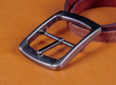 Heavy Duty Silver Finish Center Bar Replacement DIY Belt Buckle Fits 38mm Belts