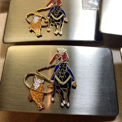 INDIAN NAVAJO PRODUCED ENAMEL COWBOY SOUTHWEST BELT BUCKLE MENS STEEL CHOICE