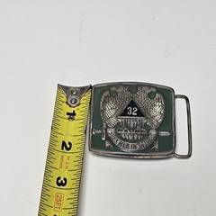 Vintage Masonic 32nd Degree Freemasons Shriner Western Style Belt Buckles 1978