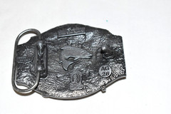 Vintage 1989 Arroya Grande  » I`d Rather Be Fishing  » Pewter 3D BELT BUCKLE USA