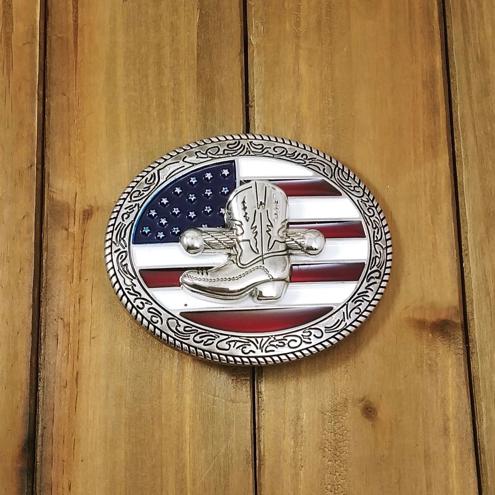 NEW! COWBOY BOOTS METAL BELT BUCKLE COWBOY & WESTERN HEBILLA #115