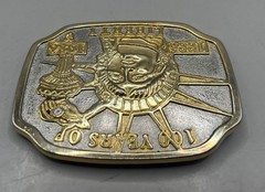 Vintage 100 Years of Liberty 1986 Gold Tone Metal Belt Buckle
