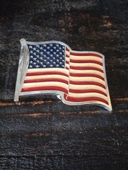 USA United States Of America Flag Belt Buckle Metal Painted Enamal USA PATRIOTIC