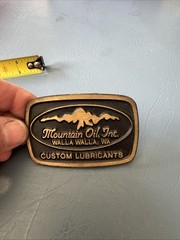 Belt Buckle – Mountain Oil, Inc., Walla, Walla, WA, Solid Brass