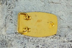 Wisconsin Ducks Unlimited belt buckle gold tone
