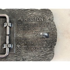 Hesston 1996 National Finals Rodeo Belt Buckle AGCO Commemorative Series Pewter