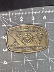 Vintage US Shooting Team XOV 15 Years Excellence 1978-1993 Belt Buckle Bronze