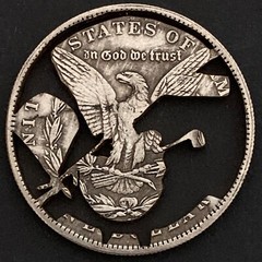 Unique Abraham Lincoln Skull Hobo Nickel Cut Out Coin Design Belt Buckle
