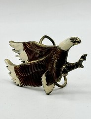 1979 Eagle Brass/enamel Belt Buckle by Great American Buckle Co – Serial #H506
